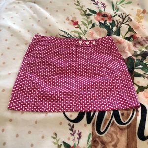 j Crew Pink Polka Dot Mini Skirt